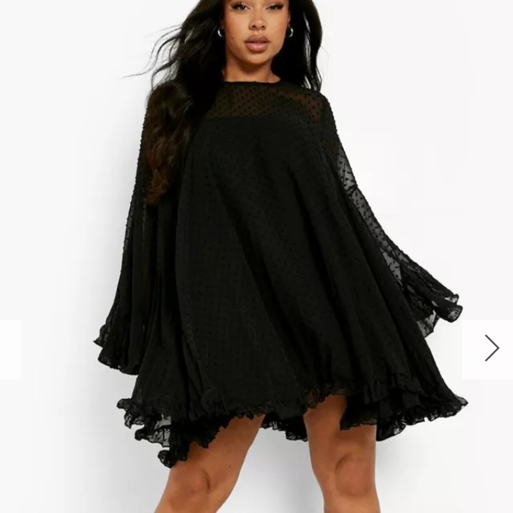 ASOS Curve Black Flowy Dress